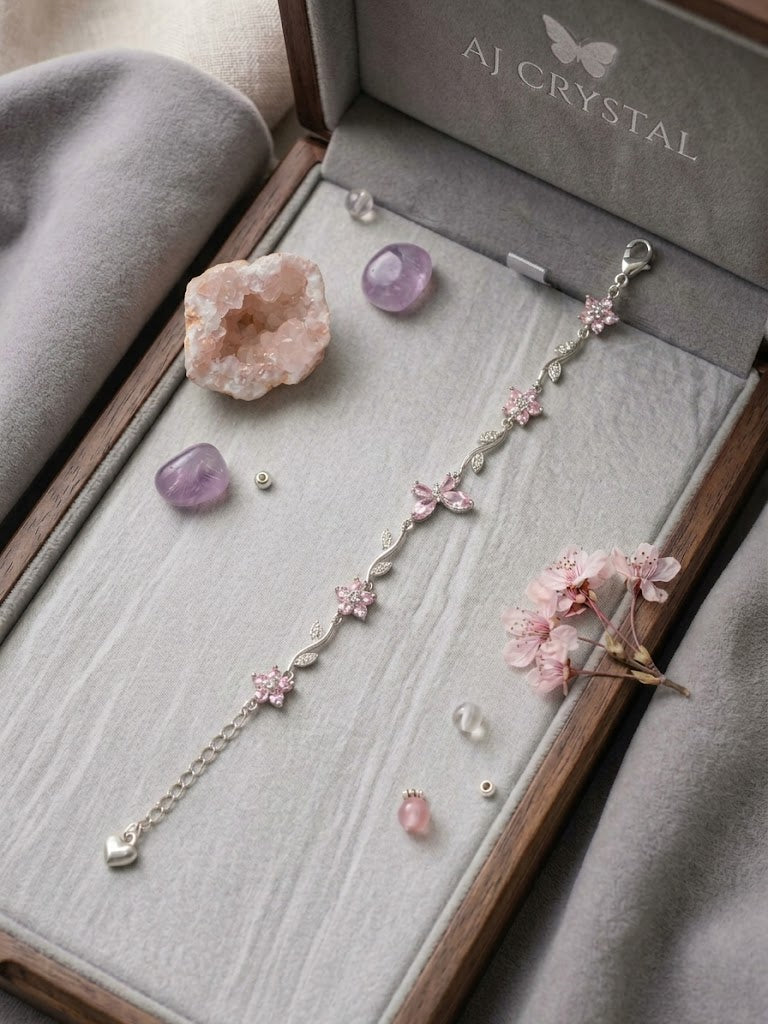 Tulip Charm Silver Bracelet – Elegant Floral Bracelet