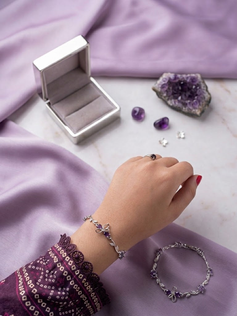 Tulip Charm Silver Bracelet – Elegant Floral Bracelet